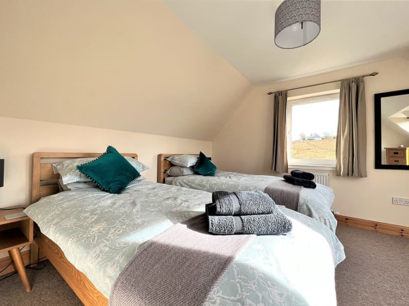Twin bedroom | Hirta Cottage, Staffin, near Portree