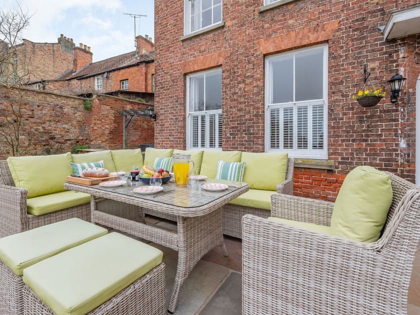 Patio | Bank House Apartment, Newnham, Forest of Dean,