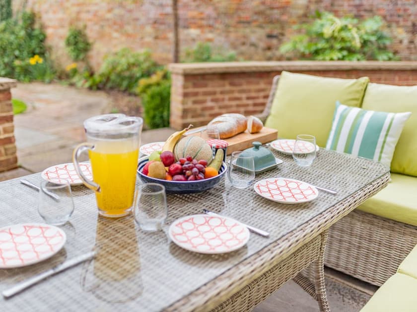 Patio | Bank House Apartment, Newnham, Forest of Dean,