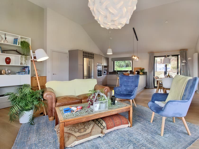 Open plan living space | The Kylesku Kabin, Lochinver