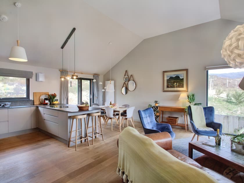 Open plan living space | The Kylesku Kabin, Lochinver