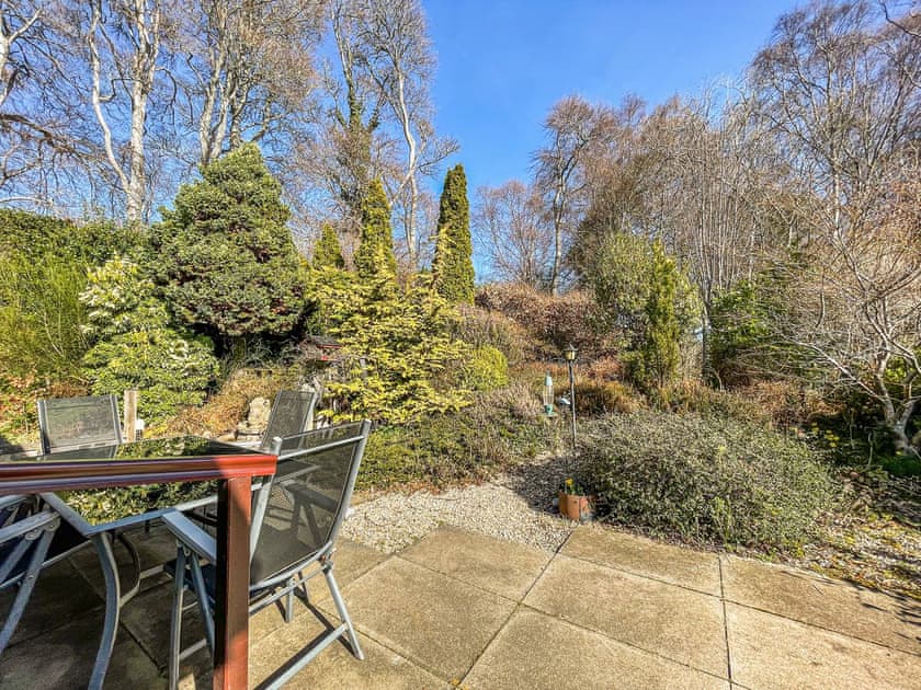 Patio | Chanonry View Holiday Cottage, Fortrose