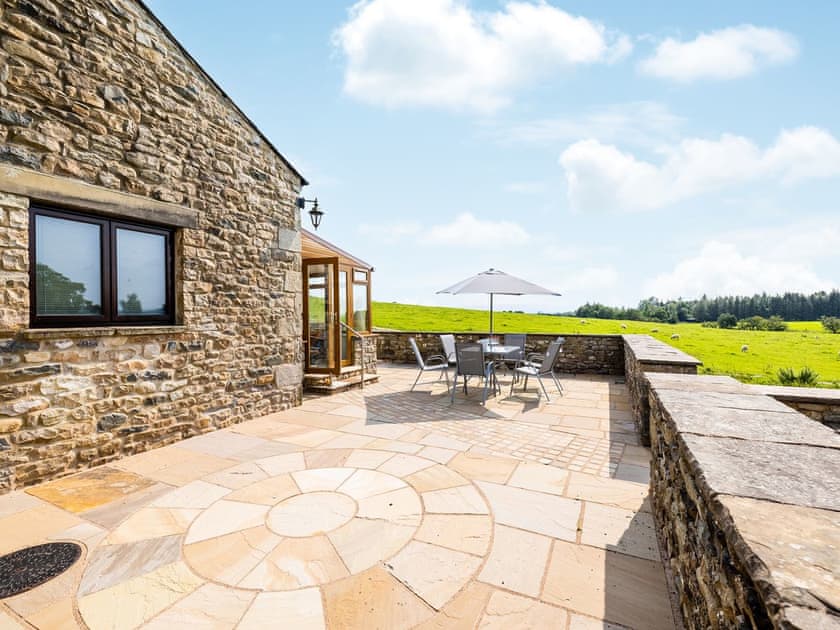 Patio | New House Cottage - Lunesdale Escapes, Cowan Bridge, near Kirkby Lonsdale