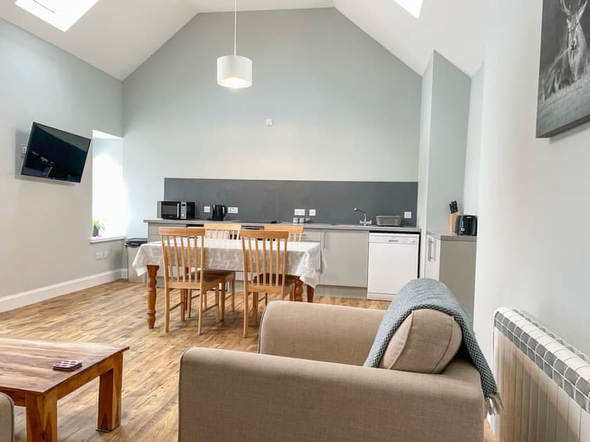 Open plan living space | Galloway FarmstayClaunch, Newton Stewart