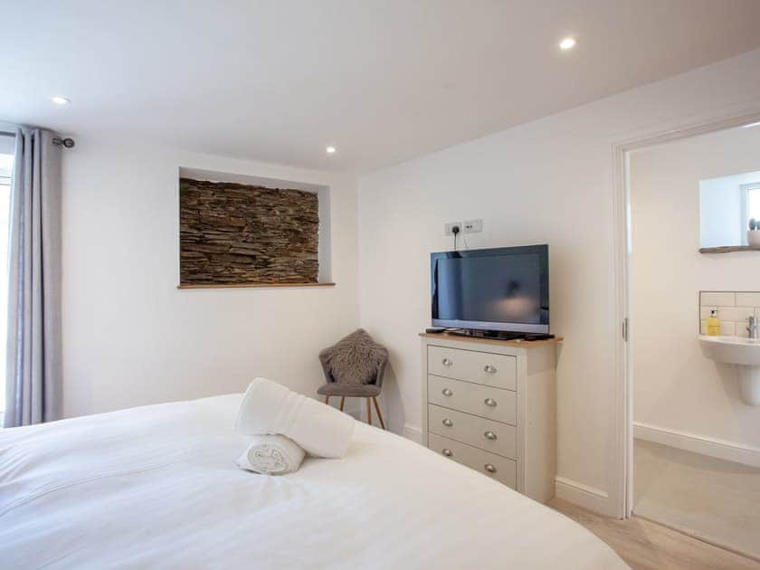 Bedroom 2, Super King ground floor with ensuite  | The Shippon - Barn Escapes, Ilfracombe