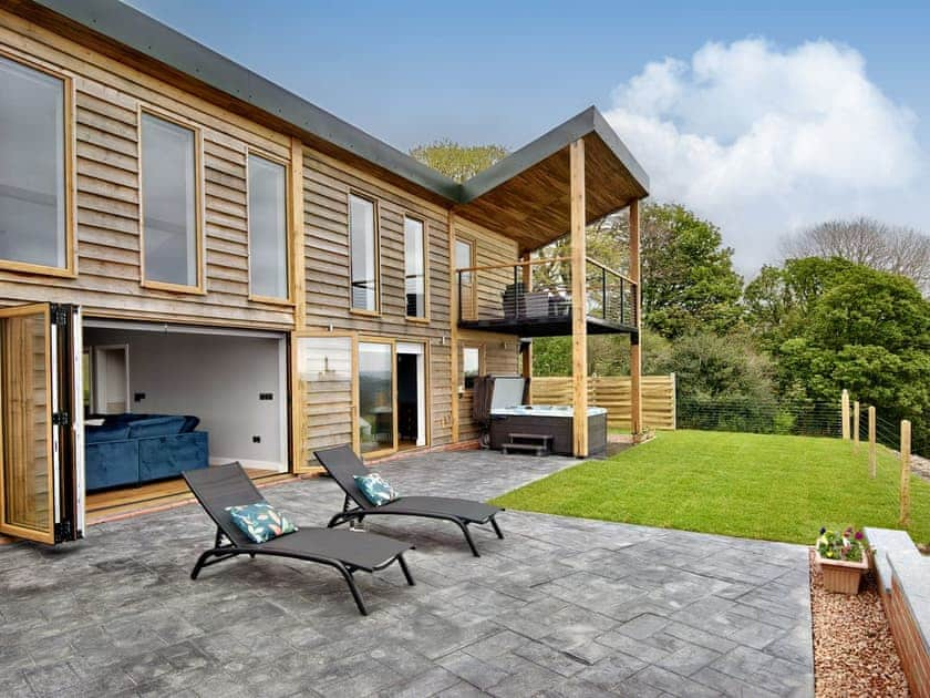 Patio | Lundy Lodge Castle View, Painscastle, near Builth Wells