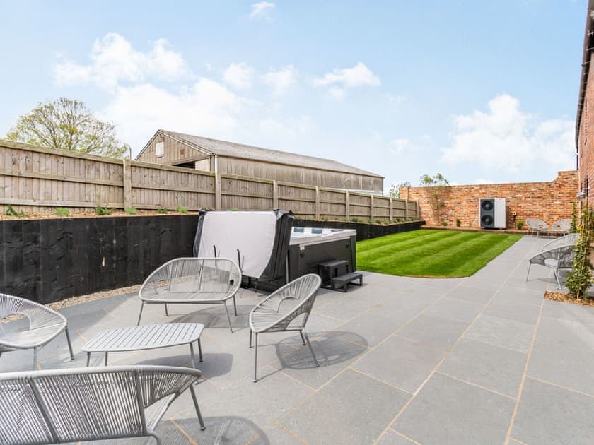 Patio | Reed Cottage - Manor Farm Cottages, Flixton, near Filey