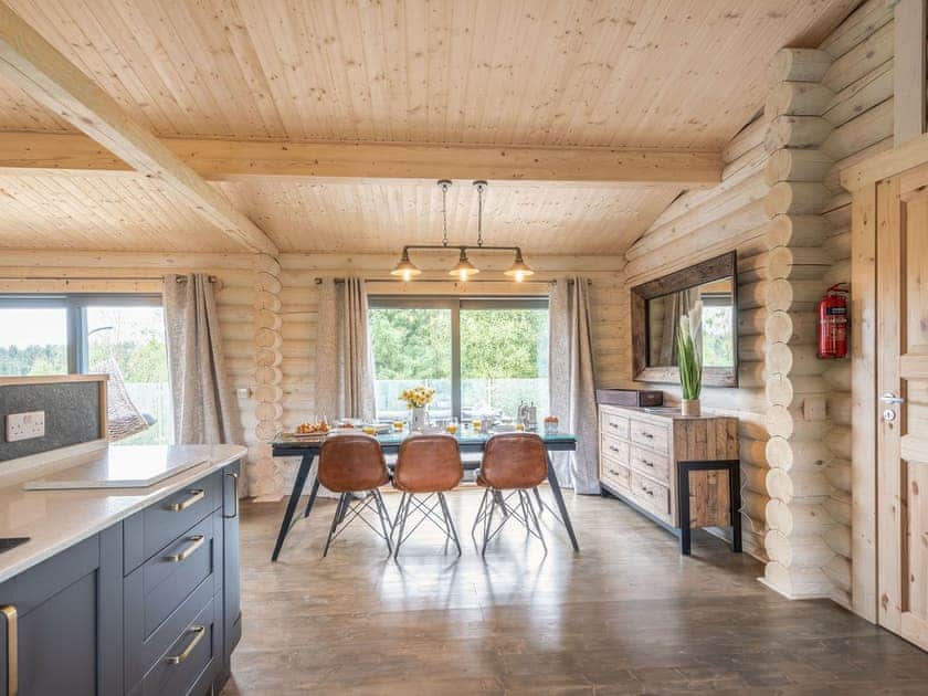 Dining Area | Treetops Log Cabin, Kippford, near Sandyhills