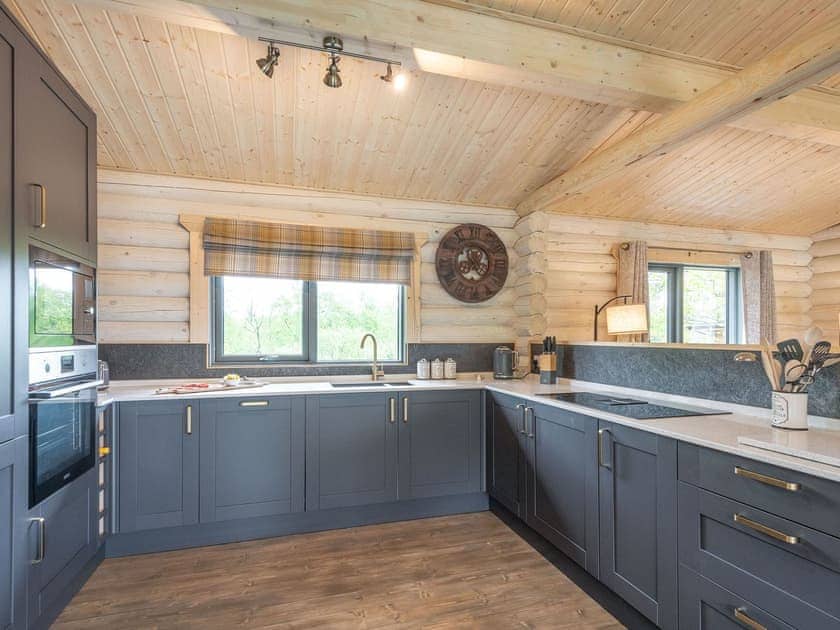 Kitchen | Treetops Log Cabin, Kippford, near Sandyhills