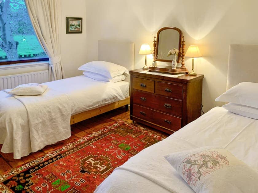 Twin bedroom | Foresters Cottage, Tarbat, Invergordon