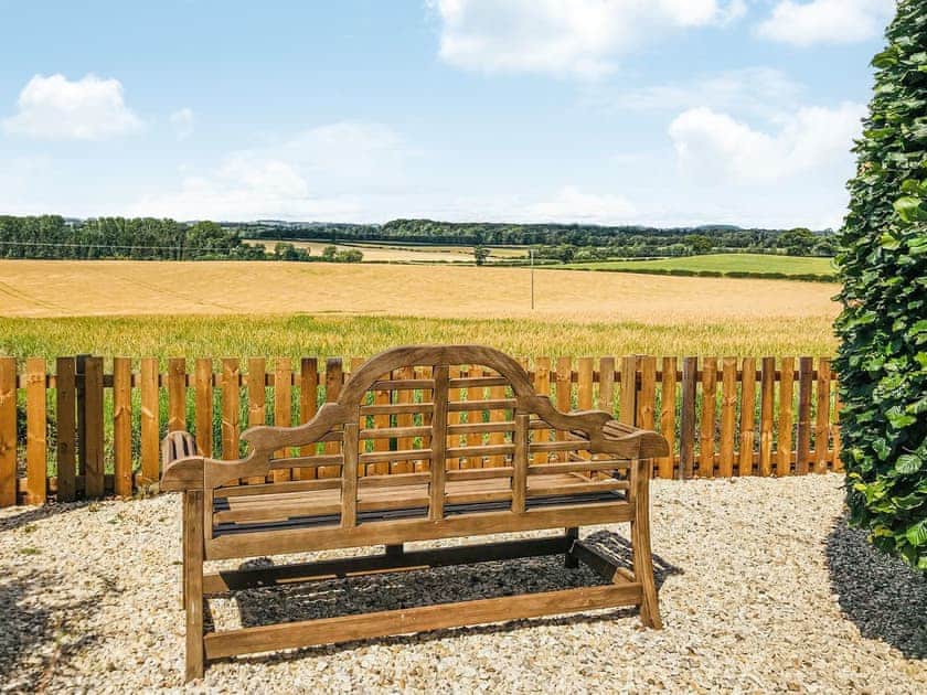 Sitting-out-area | The Lodge - Kersmains Cottages, Kelso