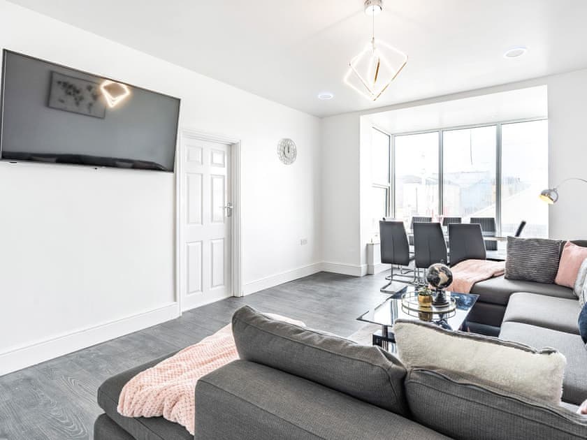 Living room/dining room | Sea View Apartment One - Fylde Coast, Blackpool
