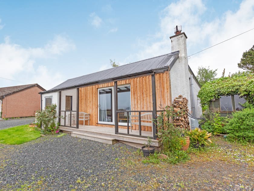 Exterior from the pond and garden area | Am Bothan, Naast, near Poolewe