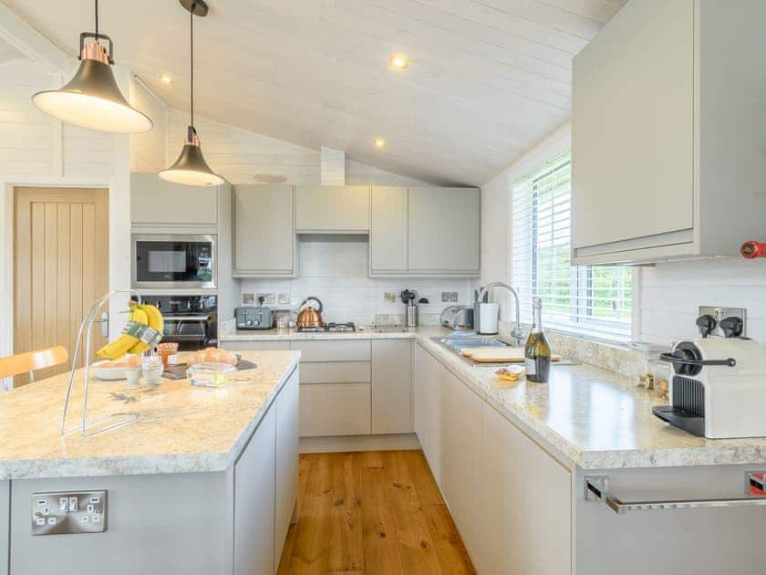 Kitchen area | Mahonia Lodge, Mercia Marina, Willington