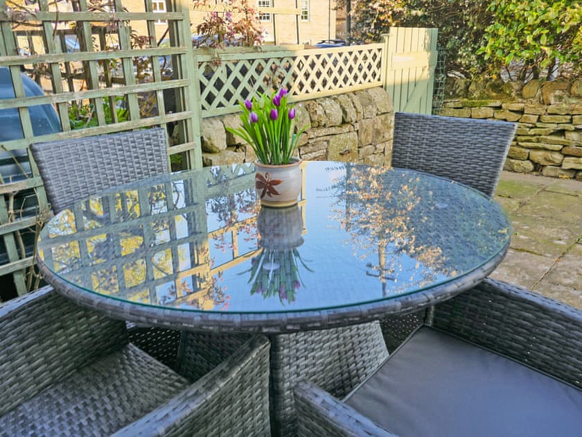 Sitting-out-area | Sweet Pea Cottage, Redmire, near Leyburn