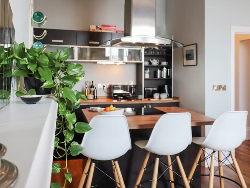Open plan living space | Seaside Apartment - Awel Y Mor, Aberystwyth