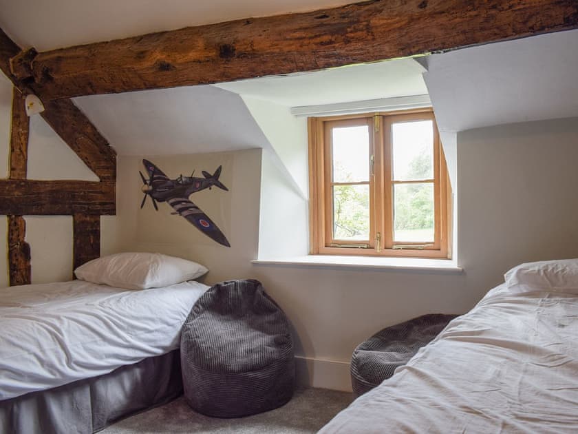 Twin bedroom | Lower Goytre Farmhouse, Knighton