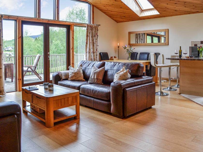 Open plan living space | 15 Glengoulandie Lodge, Glengoulandie, near Aberfeldy