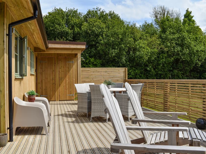 Decking | Meadowside Lodges- Hobby Lodge - Meadowside Lodges, St Columb, near Padstow