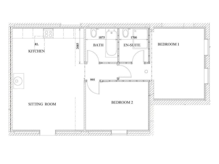 Floor plan | Holyoake Barns- The Cow Shed - Holyoake Barns, Little Alne, near Wootton Wawen