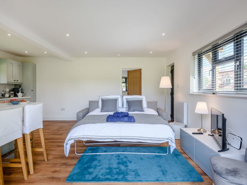 Living area with sofa bed | Willow Cottage, Stonham, near Needham Market
