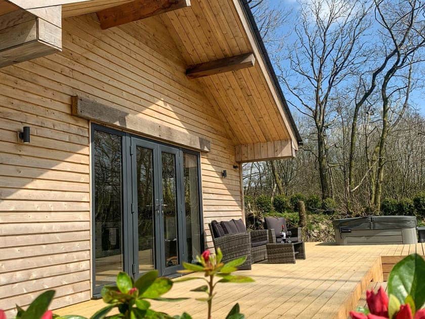Terrace | Cadno - Glanyrafon Lodges, Cwrt Newydd, near Llandysul