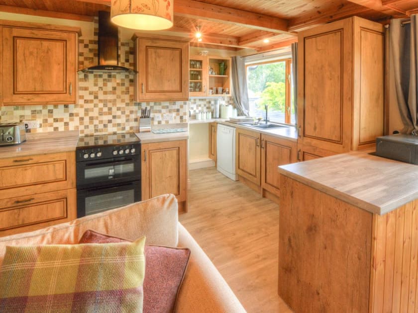 Kitchen area viewed from living room | Hadrian’s Garden Villa, Henshaw, near Haltwhistle