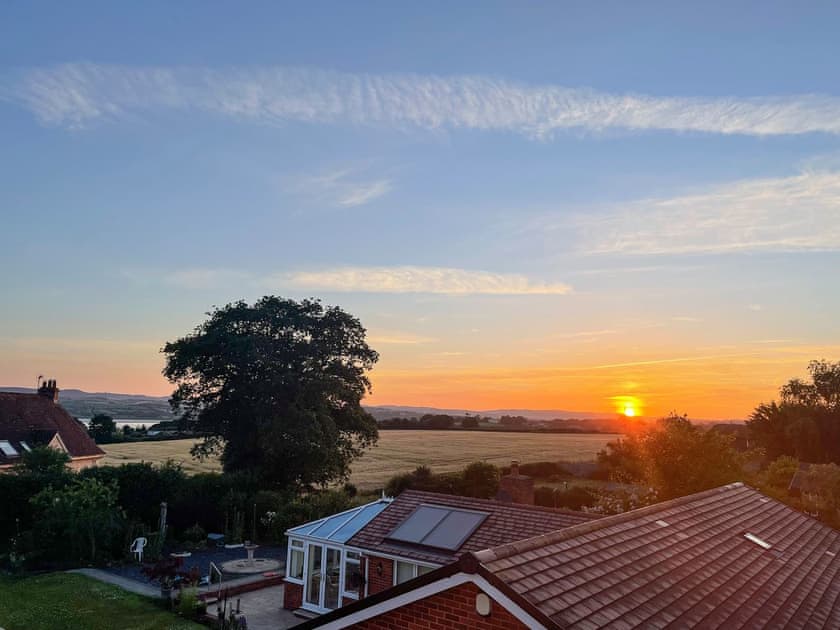 Sunset and view from bedroom | Morven Annexe, Exton