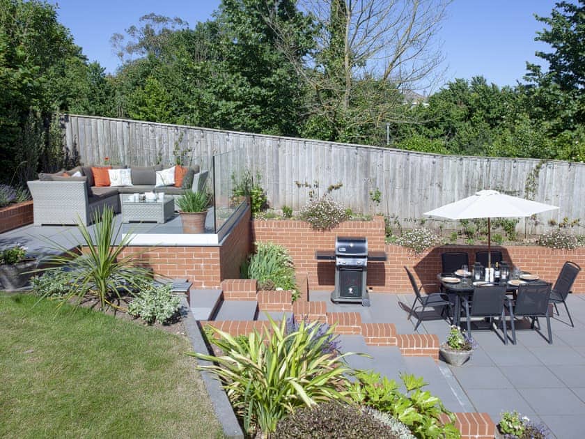 Garden with private enclosed patio and upper patio seating | Haldon View, Lympstone