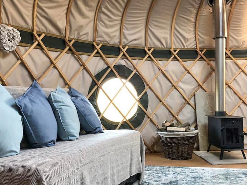 Living area | Lake View Yurts, Warminster