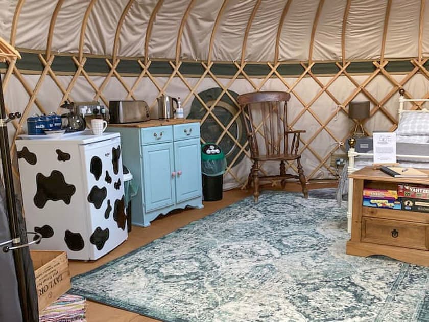 Living area | Lake View Yurts, Warminster