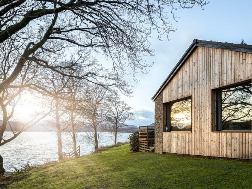 Take in the fabulous views from the decked patio area | Carsaig, Brig o’Turk, near Callander