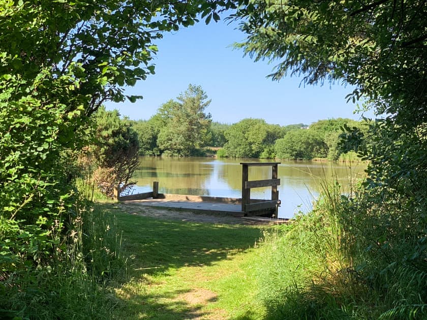Free carp fishing on this beautiful adjoining 9 acre site is provided with cottage  | Birdsong Cottage, Near Woolsery