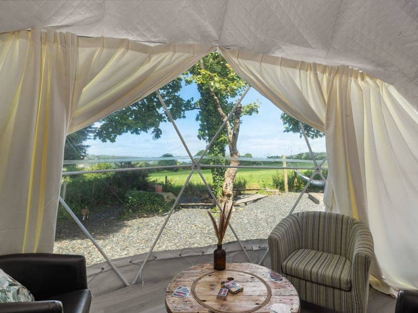 Living area | Aderyn - Tregoes Pods and Domes, Fishguard
