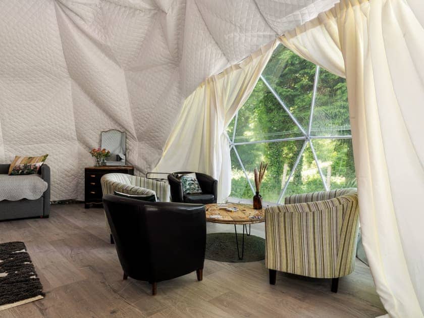Living area | Aderyn - Tregoes Pods and Domes, Fishguard