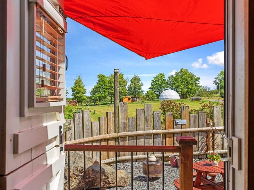 Outdoor area | Y Caban - Tregoes Pods and Domes, Fishguard