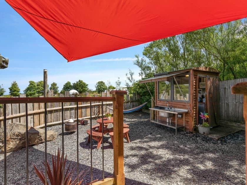 Outdoor area | Y Caban - Tregoes Pods and Domes, Fishguard