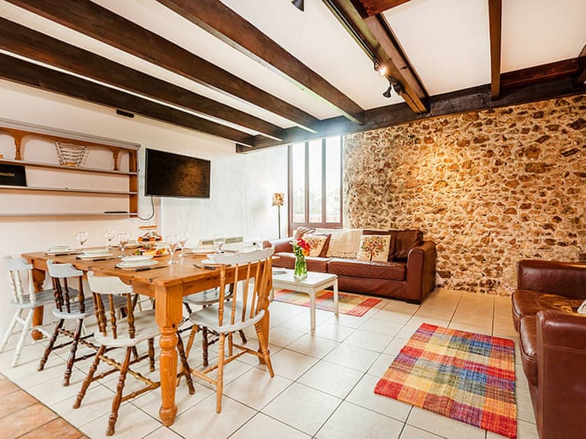 Open plan living space | The Hayloft - Berehayes Holiday Cottages, Whitchurch Canonicorum