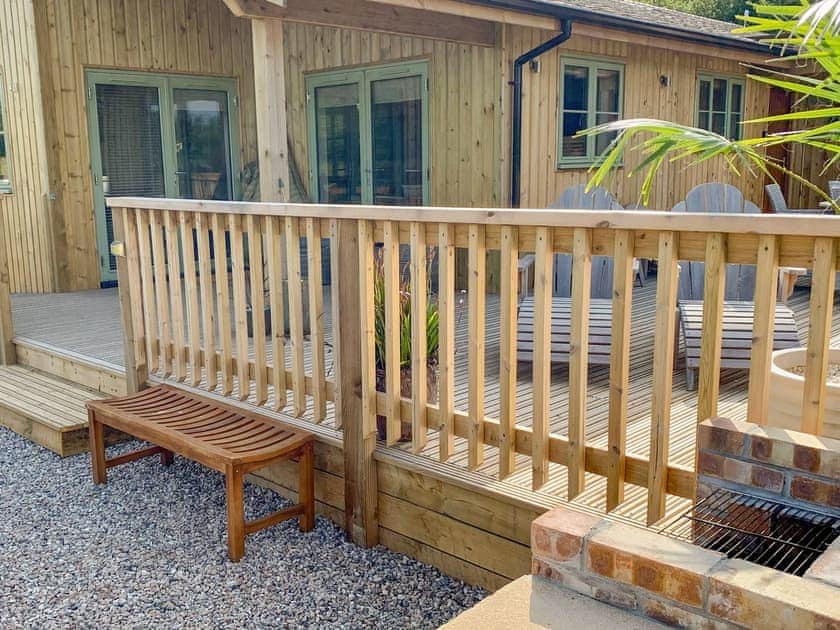 Outdoor area | Meadowside Lodges- Hobby Lodge - Meadowside Lodges, St Columb, near Padstow