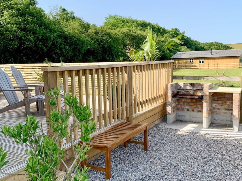 Outdoor area | Meadowside Lodges- Hobby Lodge - Meadowside Lodges, St Columb, near Padstow