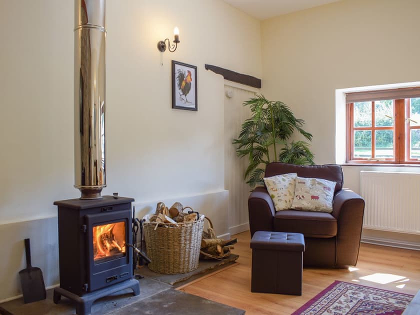 Cosy woodburner for those chilly Welsh evenings | Dairy Cottage - Carmarthen Cottages, Cwmdu, Near Llandeilo