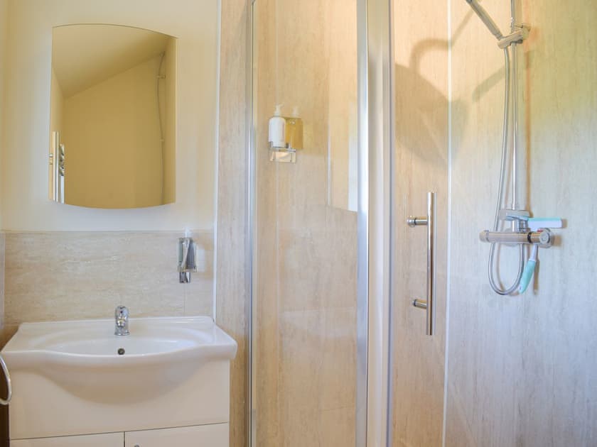 Charming shower room | Dairy Cottage - Carmarthen Cottages, Cwmdu, Near Llandeilo
