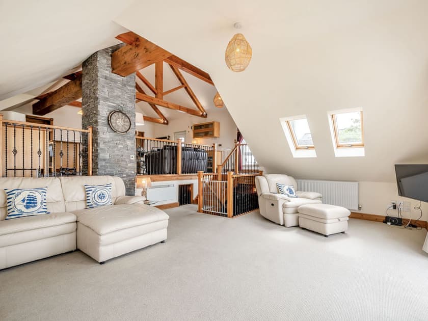 Living area | Seaviews and Hot Tub at Admirals Anchor, Portpatrick
