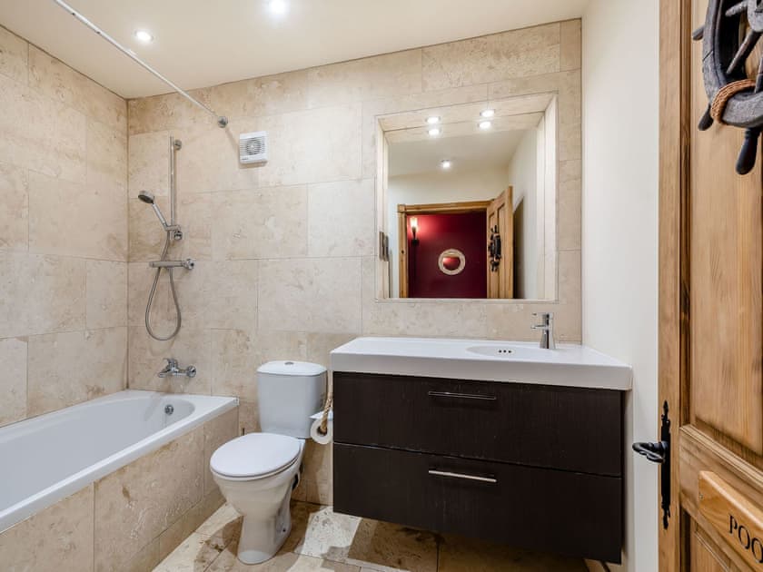 Bathroom | Seaviews and Hot Tub at Admirals Anchor, Portpatrick