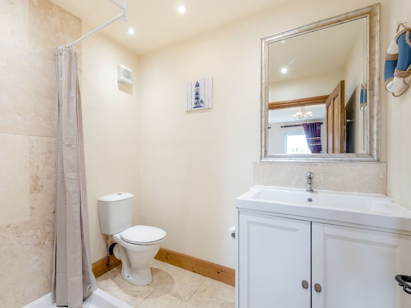 Bathroom | Seaviews and Hot Tub at Admirals Anchor, Portpatrick