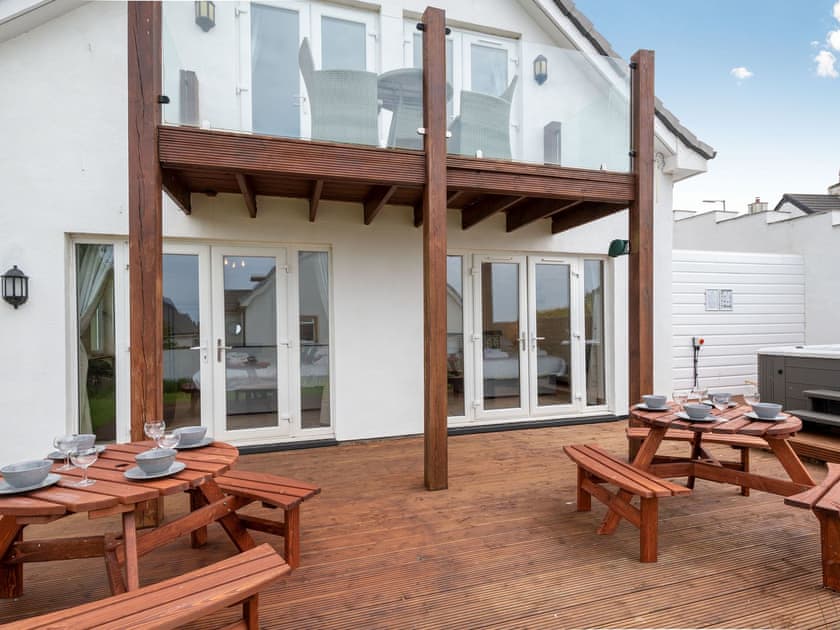 Sitting-out-area | Seaviews and Hot Tub at Admirals Anchor, Portpatrick