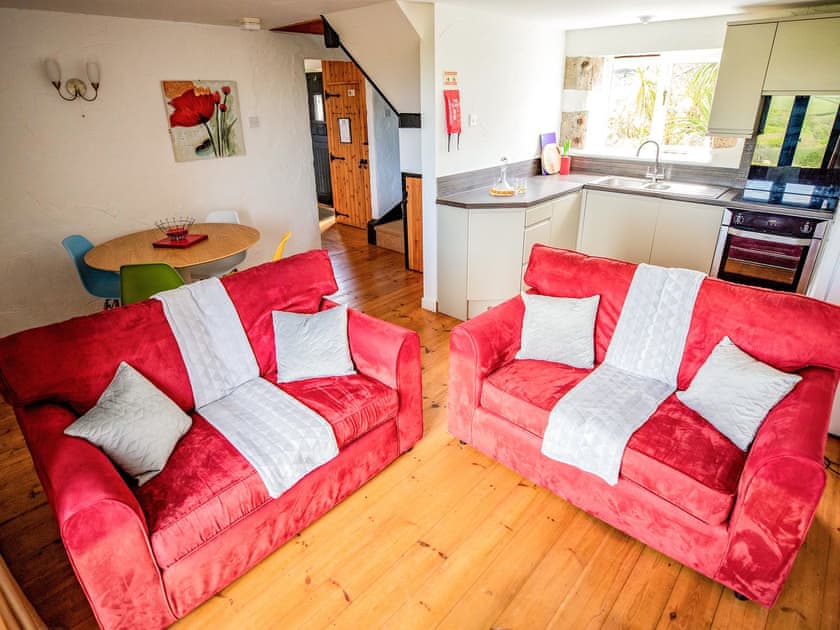 Open plan living space | Myll - Treworgie Barton Cottages, Crackington Haven