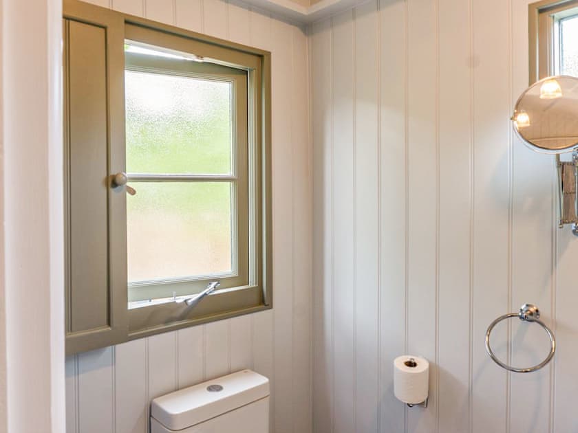 Shower room | Fig Tree Shepherd’s Hut, Bridport