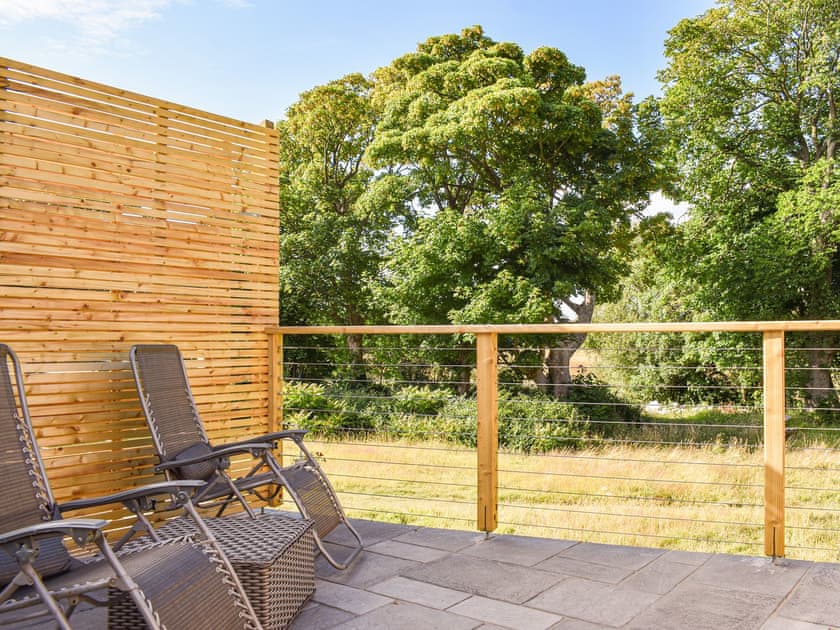 Outdoor area | Dragonfly Cottage - Ballavolley Cottages, Ballaugh