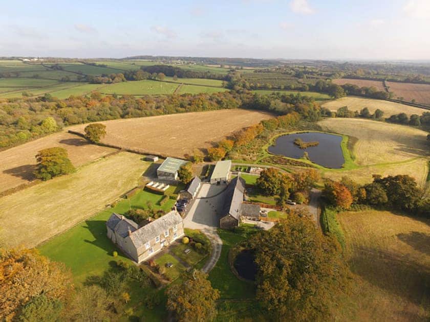 Aerial view | Libbear Barton, Shebbear, near Bude
